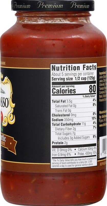 slide 5 of 5, DelGrosso Pasta Sauce, Roasted Garlic, 24 oz