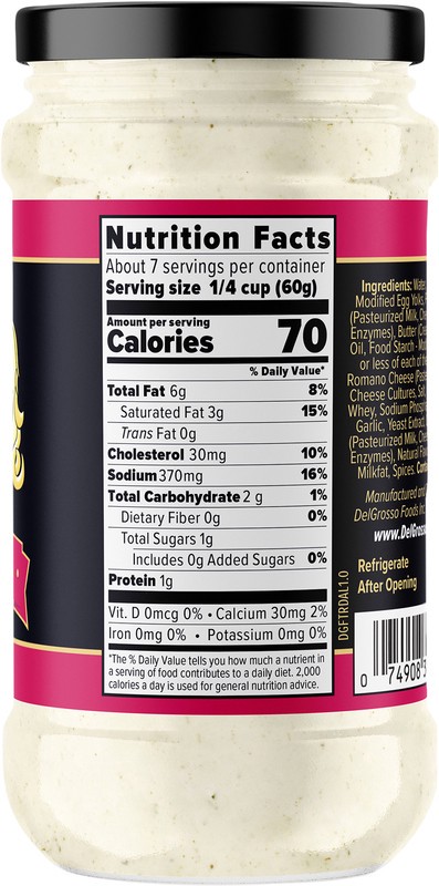 slide 3 of 5, Del Grosso Traditional Alfredo, 15 oz