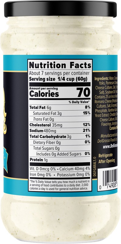 slide 3 of 5, Del Grosso Roasted Garlic Alfredo, 15 oz