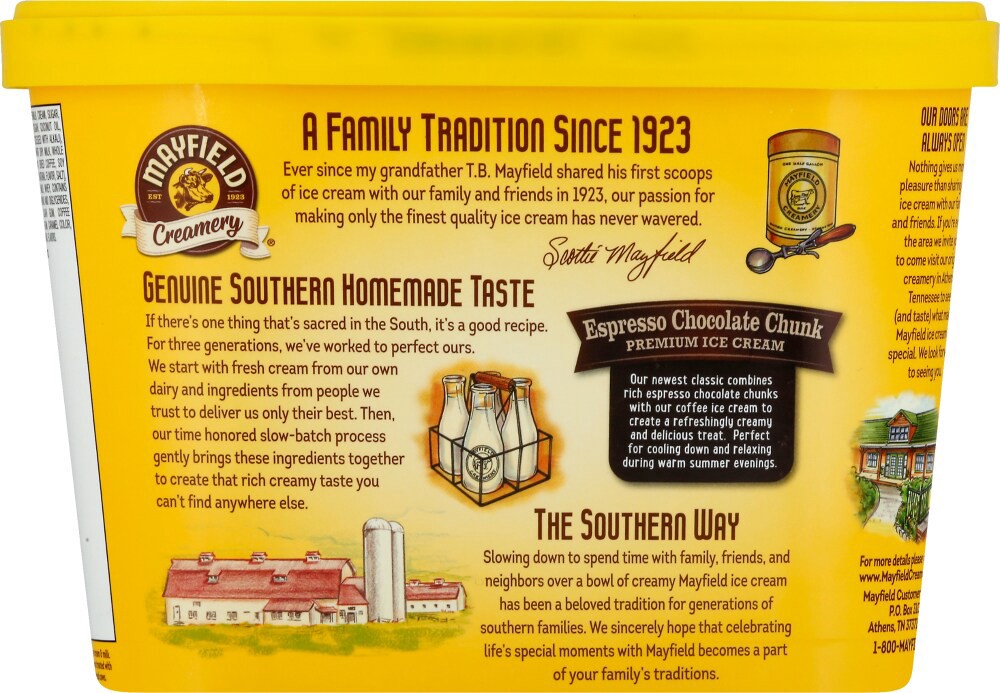 slide 3 of 6, Mayfield Creamery Espresso Chocolate Chunk Ice Cream, 48 fl oz