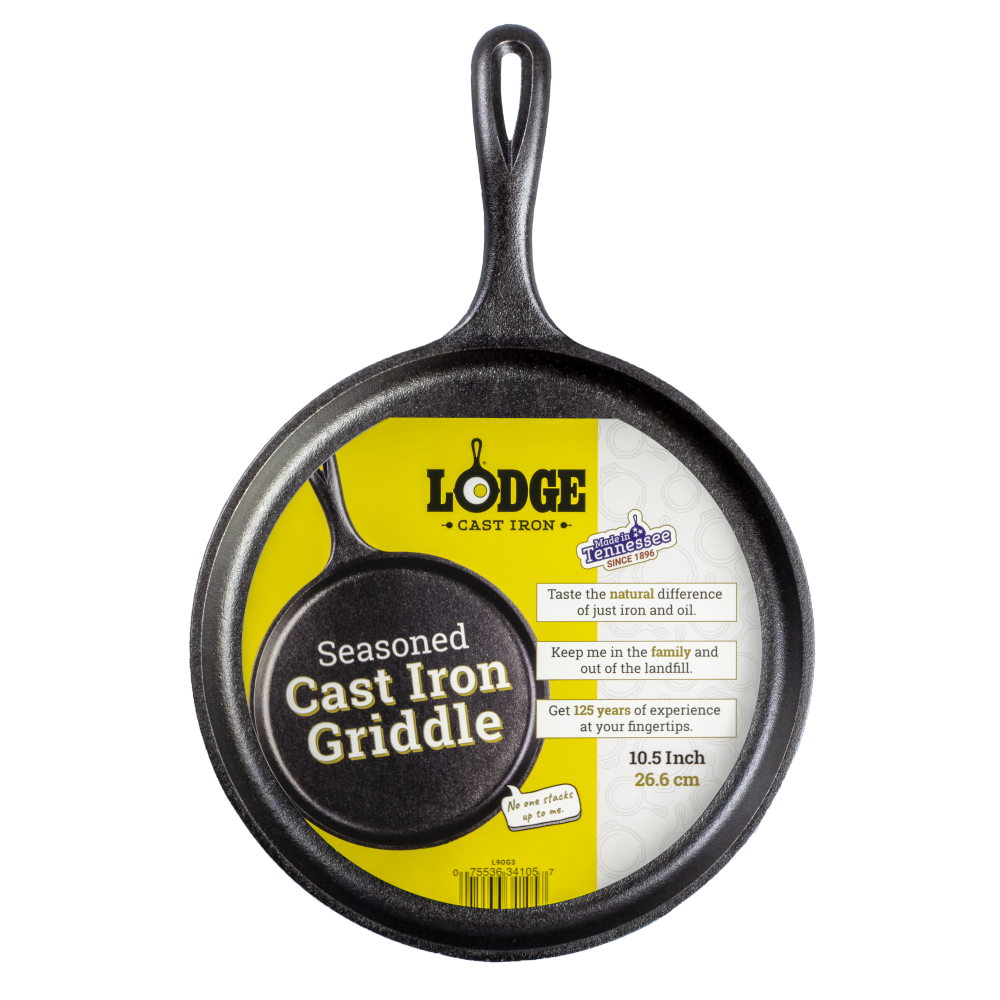 slide 2 of 2, Lodge Cast Iron Seasoned Griddle 10.5 Inch 1 ea, 1 ct