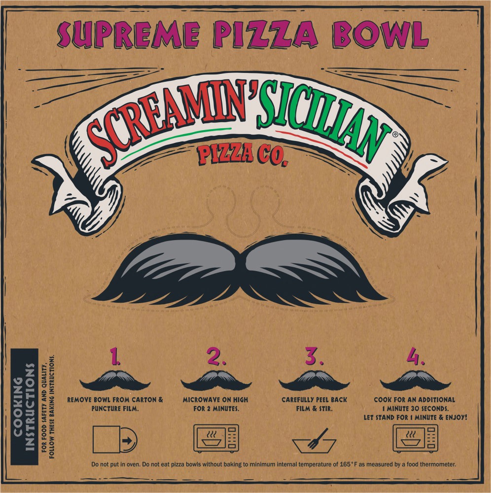 slide 2 of 5, Screamin' Sicilian Supreme Pizza Bowl, 8 oz