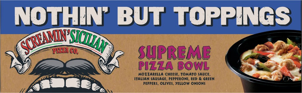 slide 4 of 5, Screamin' Sicilian Supreme Pizza Bowl, 8 oz