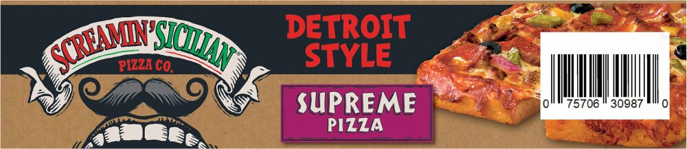 slide 5 of 6, Screamin' Sicilian Supreme Detroit Style Frozen Pizza, 27.4 oz