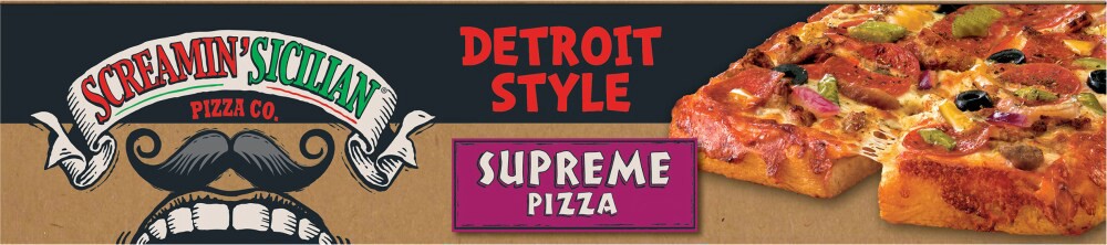 slide 4 of 6, Screamin' Sicilian Supreme Detroit Style Frozen Pizza, 27.4 oz