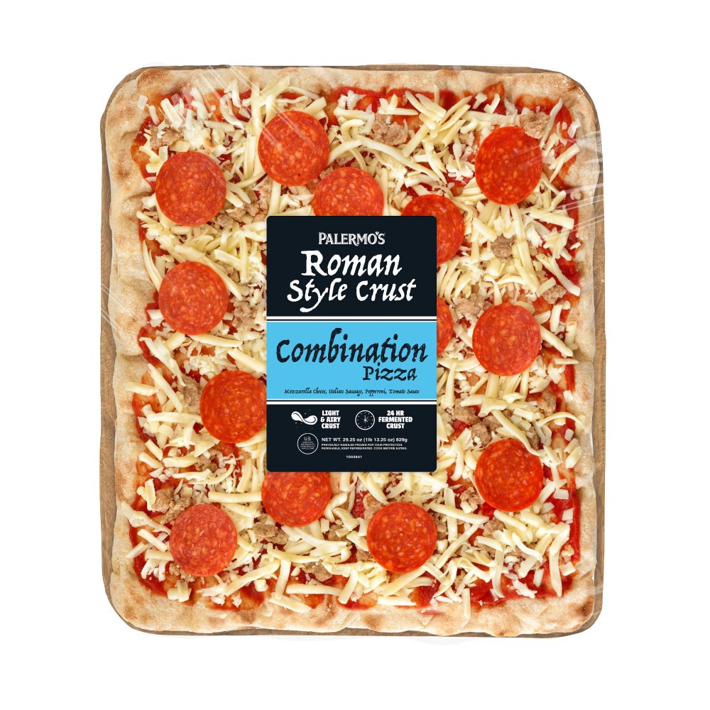 slide 1 of 1, Palermo's Roman Style Crust Pepperoni and Sausage Pizza, 29.25 oz