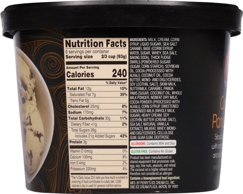 slide 2 of 5, Perry's Ice Cream Ice Cream, Caramel Panda Paws, Premium, 1.5 qt