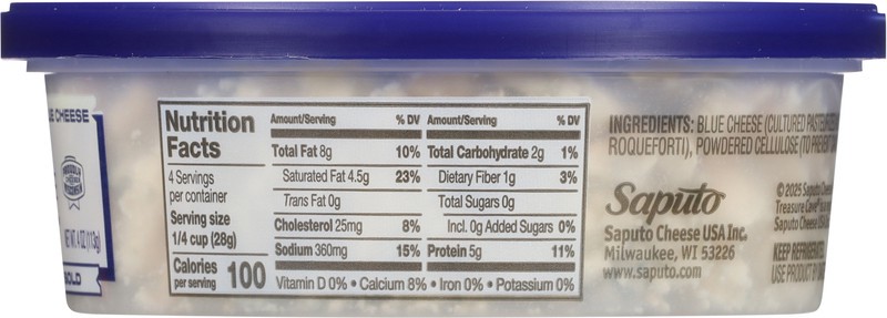 slide 2 of 5, Treasure Cave Naturally Smoked Blue Cheese Crumbles, 4 oz, 4 oz