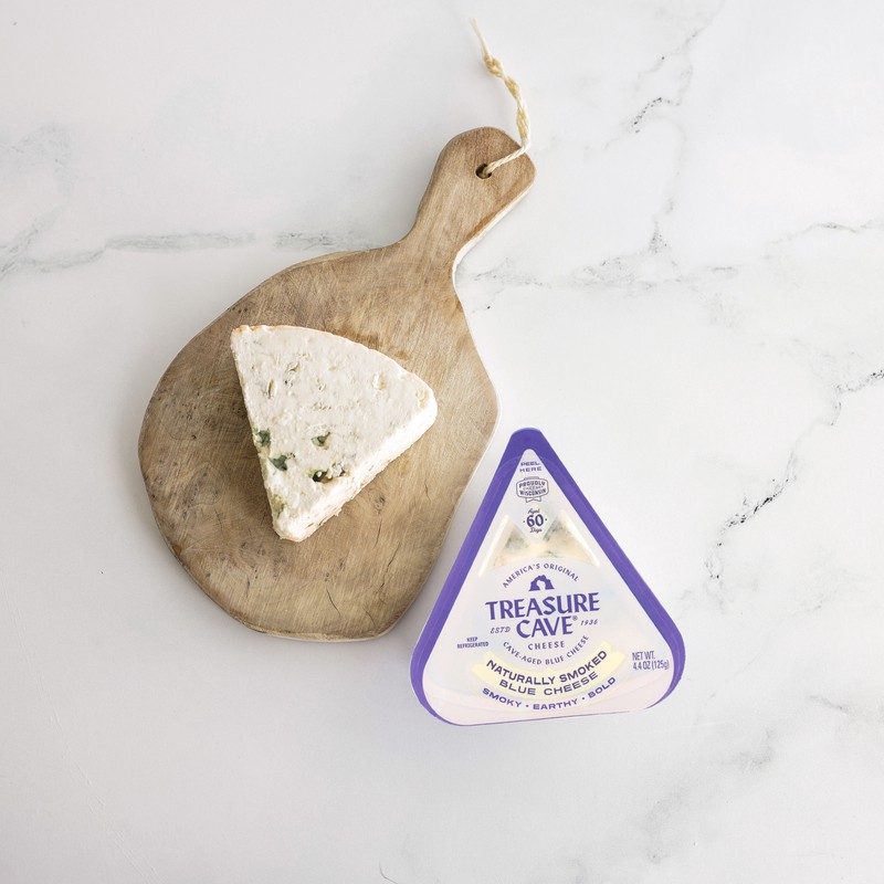 slide 3 of 4, Treasure Cave Naturally Smoked Blue Cheese Wedge, 4.4 oz, 4.4 oz