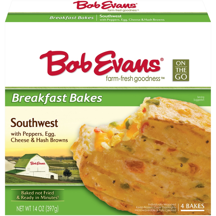 slide 1 of 3, Bob Evans Peppers Egg Cheese & Hash Browns Breakfast Bake, 14 oz