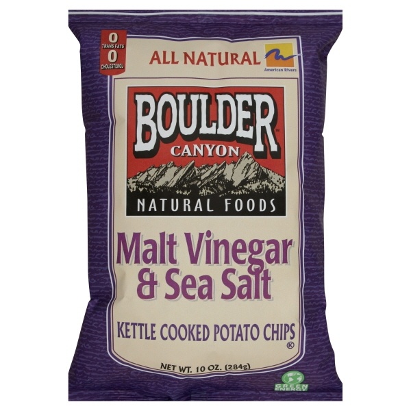 slide 1 of 1, Boulder Canyon Malt Vinegar And Sea Salt Kettle Chips, 10 oz
