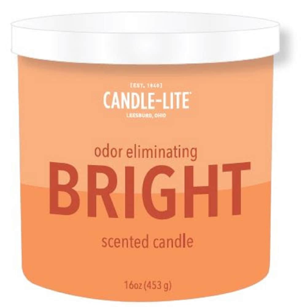 slide 1 of 1, Candle-Lite Odor Eliminating Bright Scented 2-Wick Candle, 16 oz