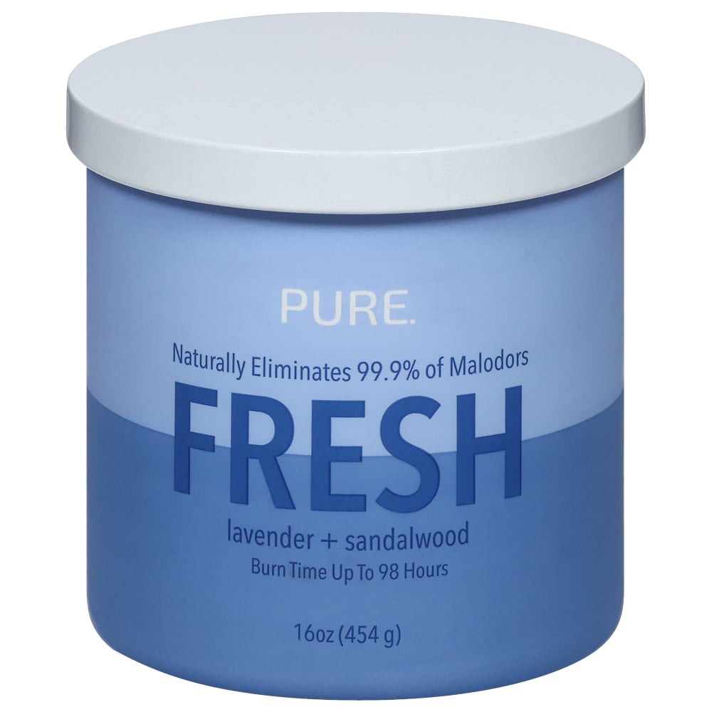 slide 5 of 5, Pure Fresh Lavender + Sandalwood Candle 1 ea, 1 ct
