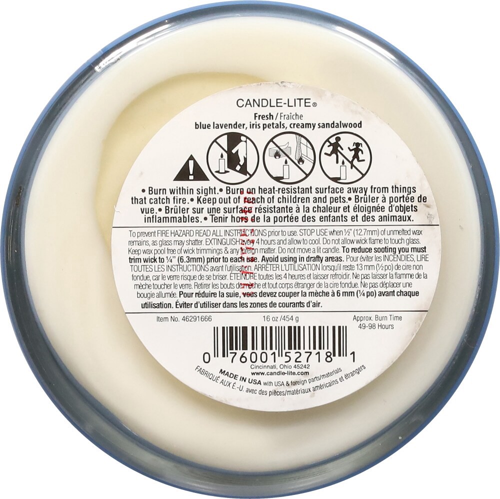 slide 3 of 5, Pure Fresh Lavender + Sandalwood Candle 1 ea, 1 ct