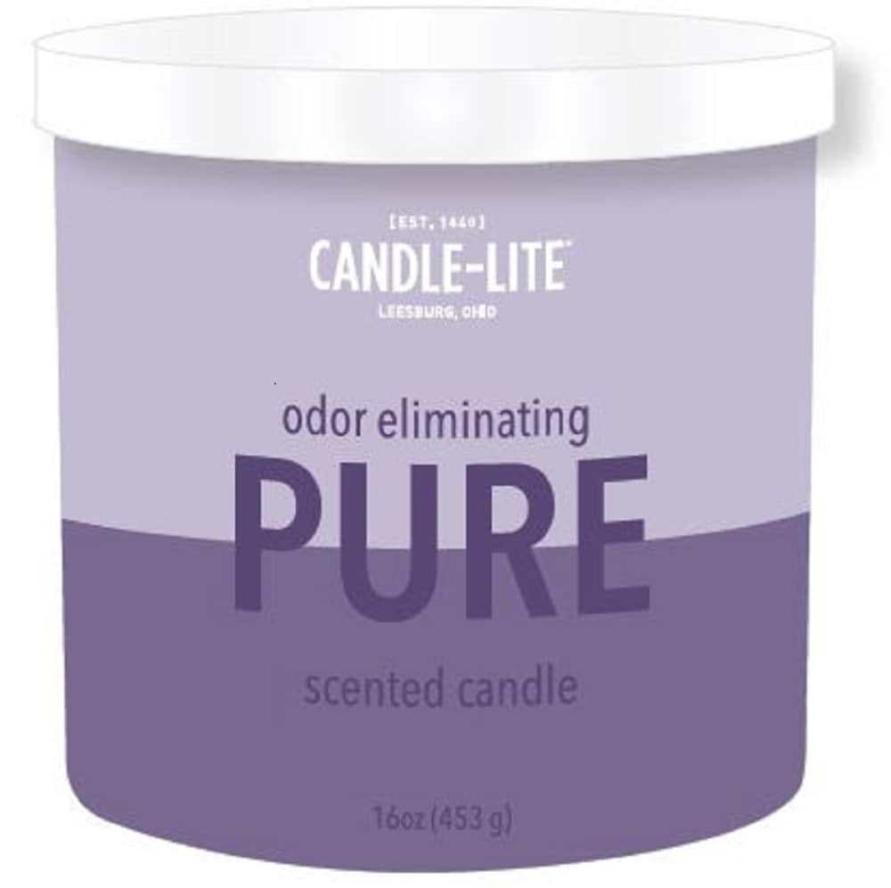 slide 1 of 1, Candle-Lite Odor Eliminating Pure Scented 2-Wick Candle, 16 oz