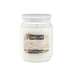 Candle-lite® Everyday White Amber Vanilla Candle, 18 oz