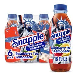 Snapple Raspberry Tea & Lemonade Two Hundred Fif-TEA Party Limited Edition Bottles, 6 pk / 16 fl oz