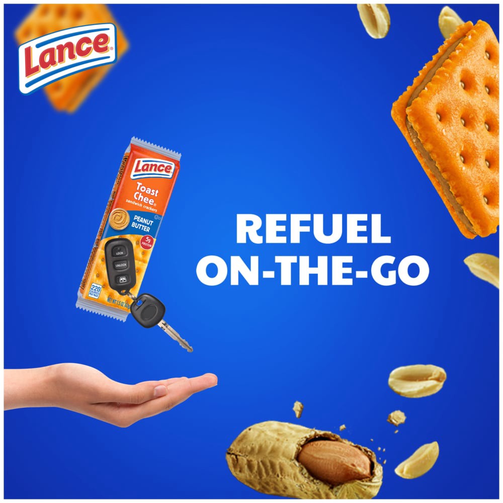 slide 3 of 3, Lance ToastChee Peanut Butter Sandwich Crackers, 15.100 oz