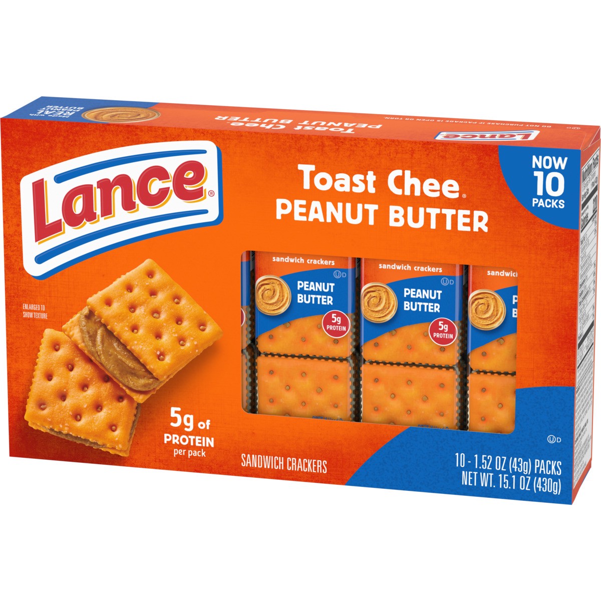 slide 12 of 13, Lance ToastChee Peanut Butter Sandwich Crackers, 15.100 oz