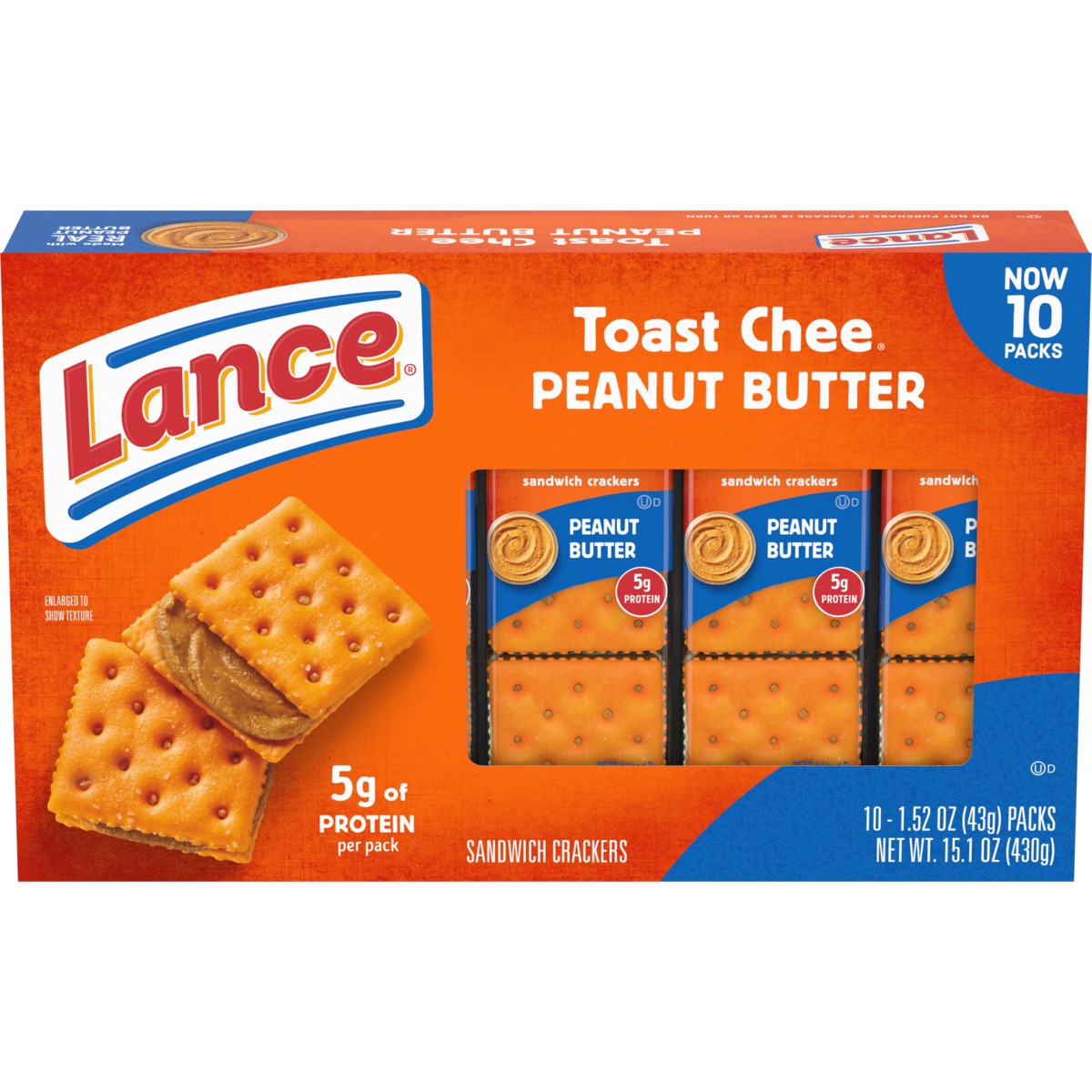 slide 10 of 13, Lance ToastChee Peanut Butter Sandwich Crackers, 15.100 oz
