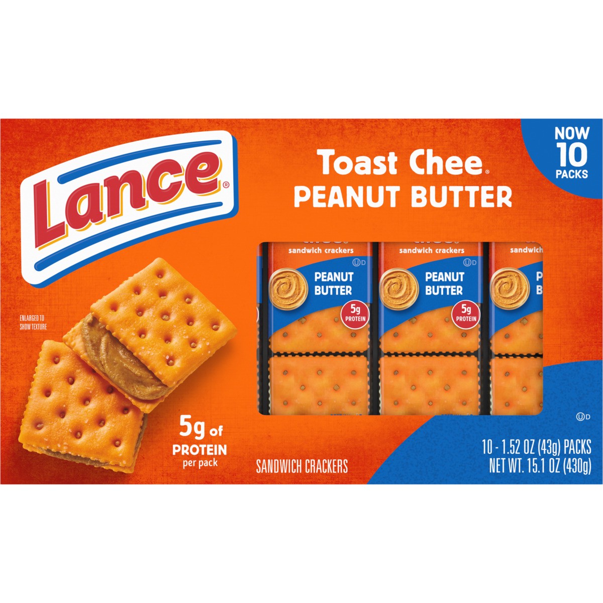slide 11 of 13, Lance ToastChee Peanut Butter Sandwich Crackers, 15.100 oz