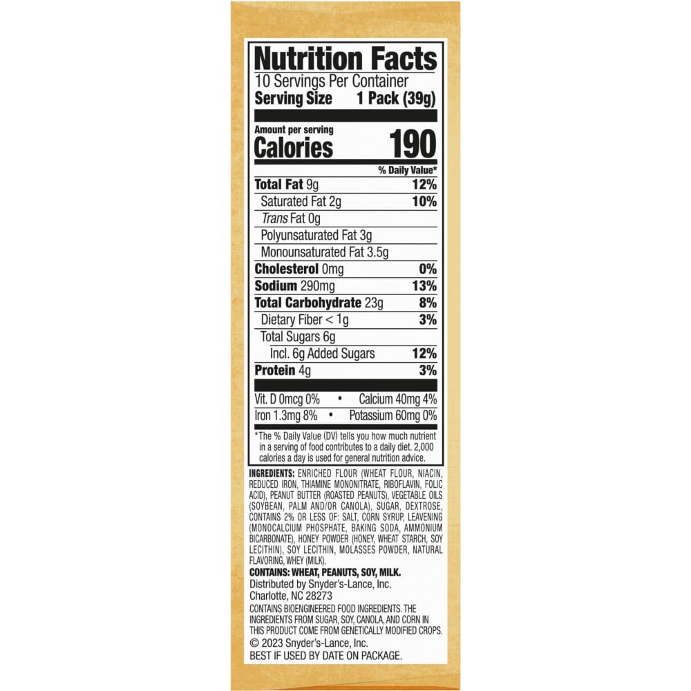 slide 5 of 5, Lance Captain's Wafers Peanut Butter and Honey Sandwich Crackers, 13.700 oz