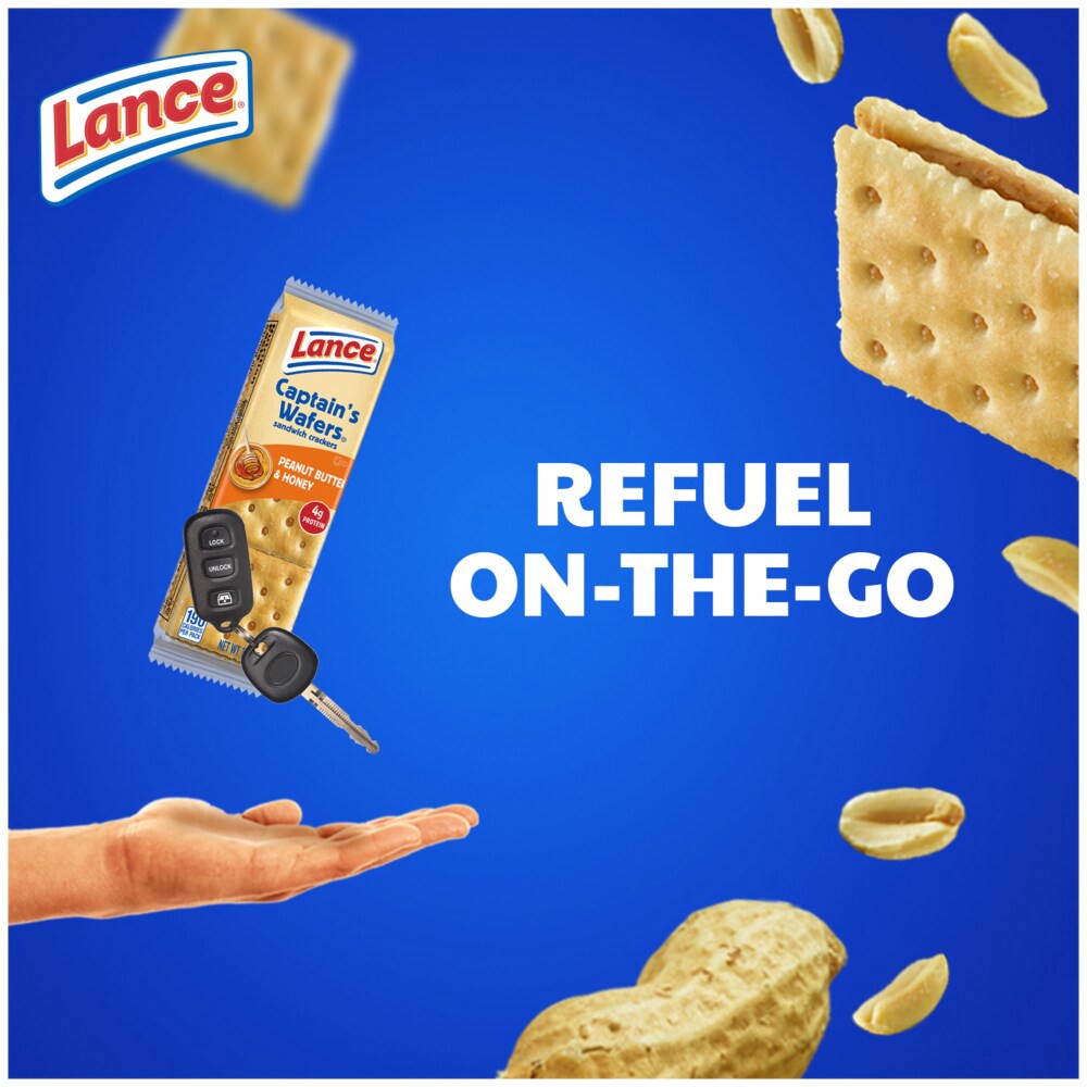 slide 6 of 6, Lance Captain's Wafers Peanut Butter and Honey Sandwich Crackers, 13.700 oz