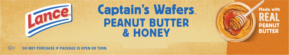 slide 12 of 13, Lance Captain's Wafers Peanut Butter and Honey Sandwich Crackers, 13.700 oz