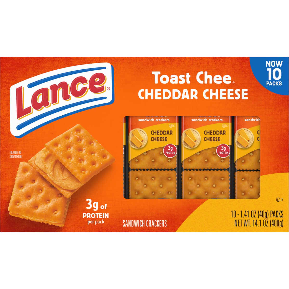 slide 7 of 12, Lance ToastChee Cheddar Sandwich Crackers, 14.100 oz