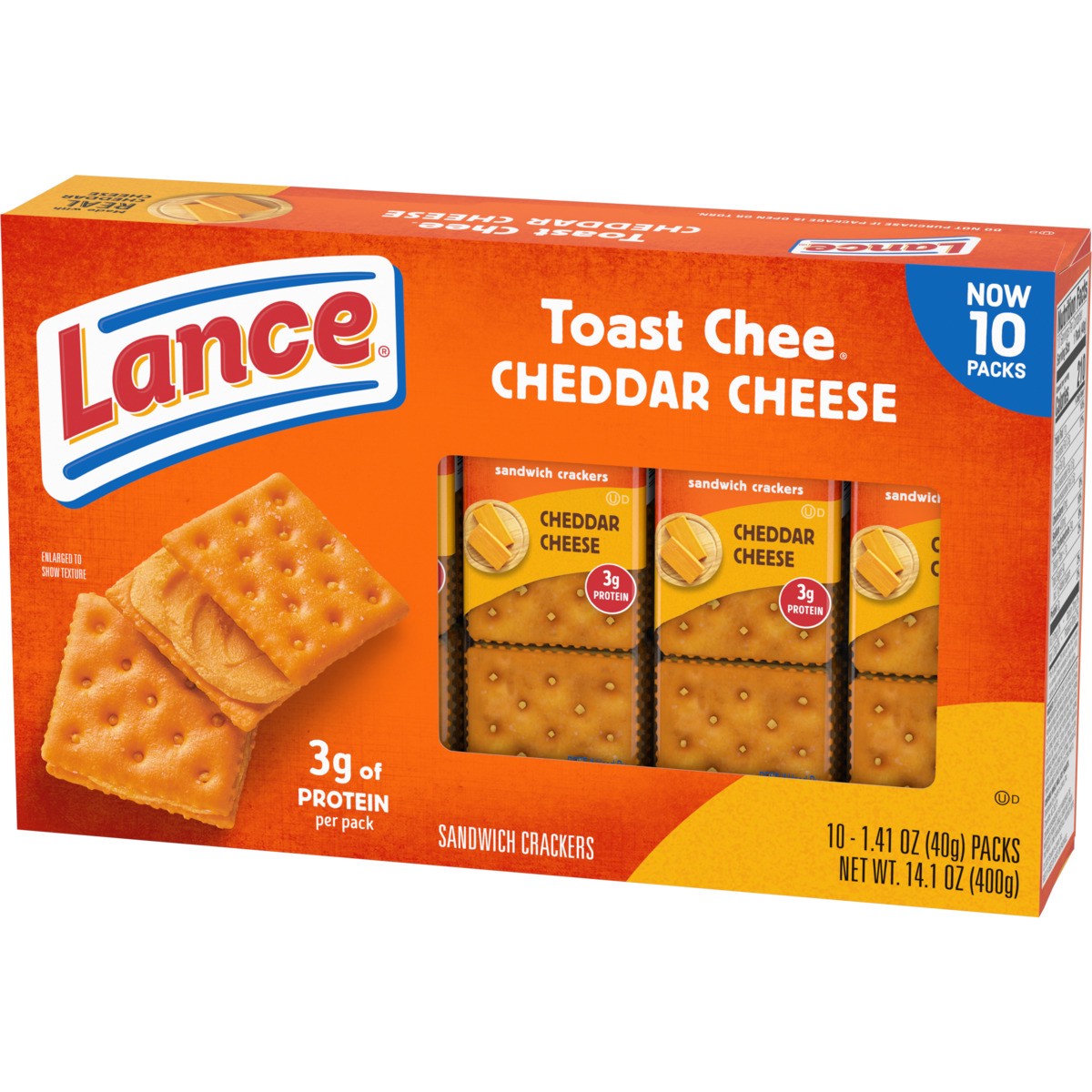 slide 5 of 12, Lance ToastChee Cheddar Sandwich Crackers, 14.100 oz