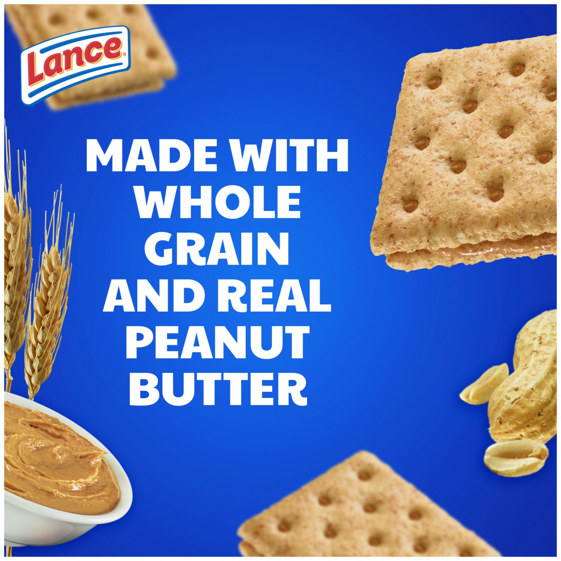 slide 3 of 5, Lance Baked with Whole Grain Peanut Butter Sandwich Crackers, 15.100 oz