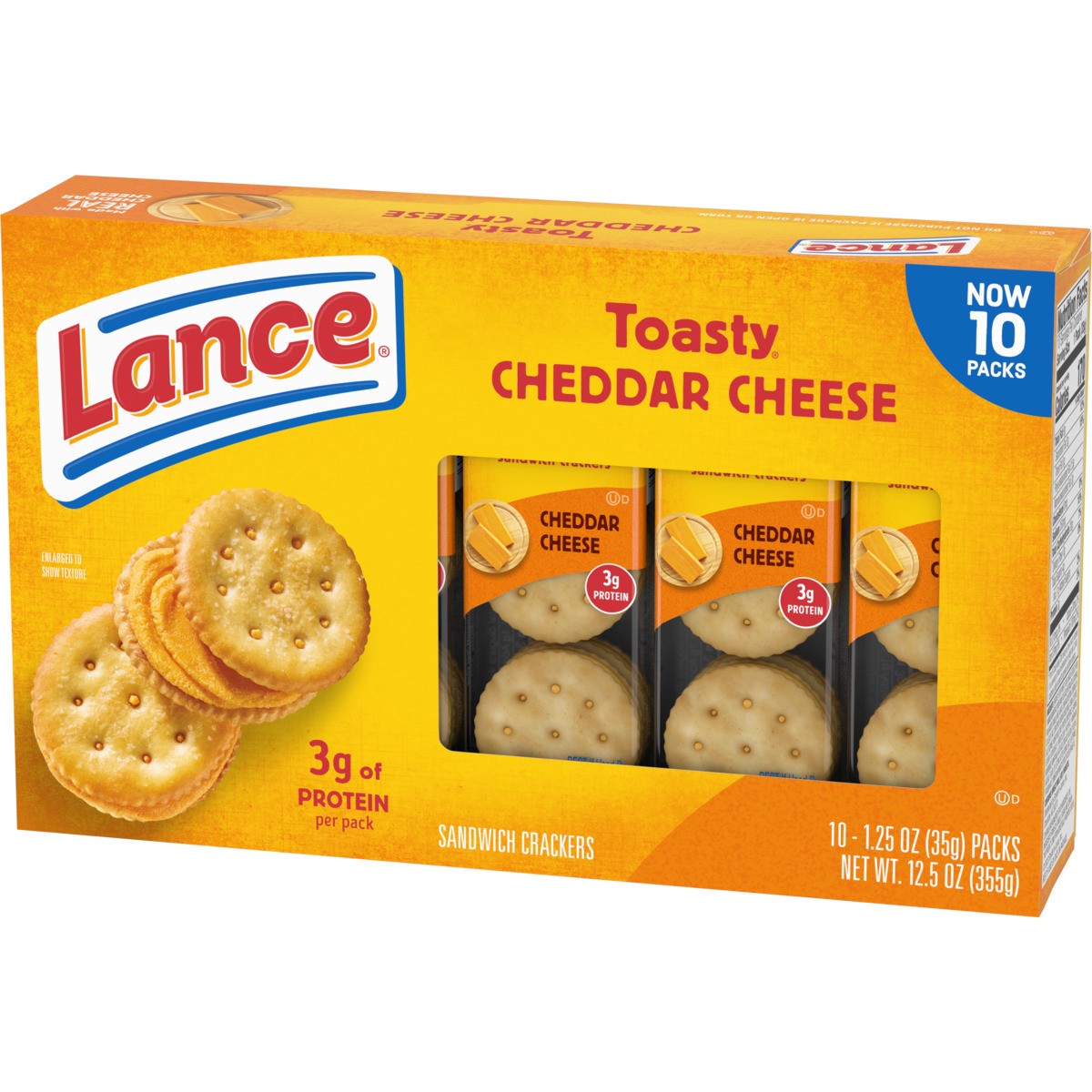 slide 4 of 12, Lance Toasty Cheddar Sandwich Crackers, 12.500 oz