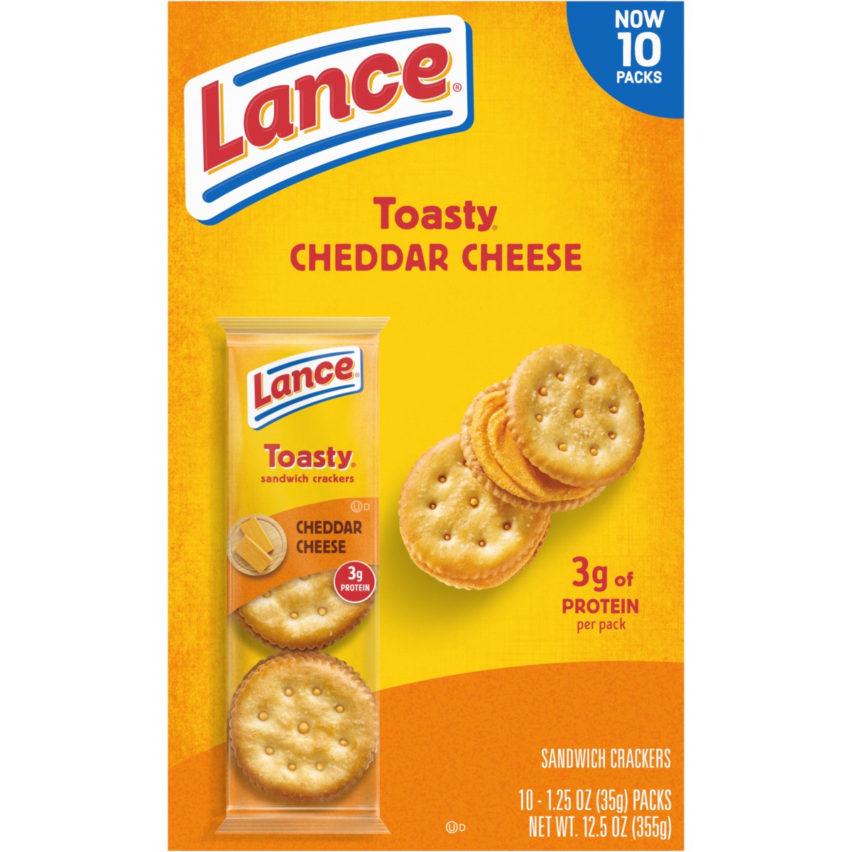slide 10 of 12, Lance Toasty Cheddar Sandwich Crackers, 12.500 oz