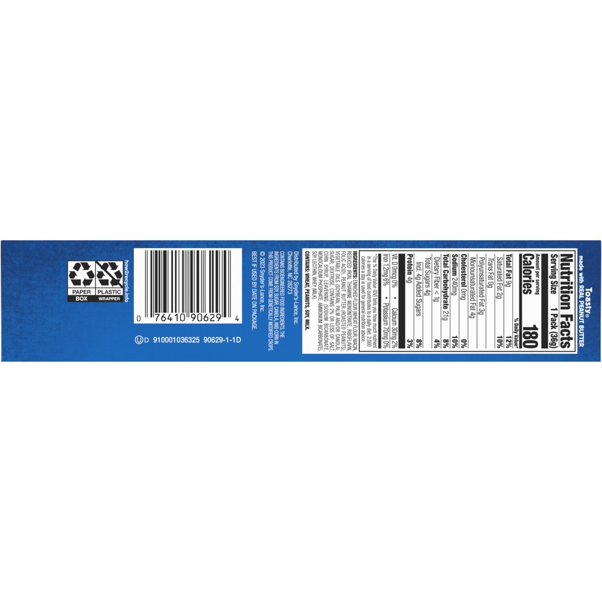 slide 5 of 11, Lance Sandwich Crackers, Variety Pack, 3 Flavors, 10 Individually Wrapped Packs, 6 Sandwiches Each, 13.900 oz