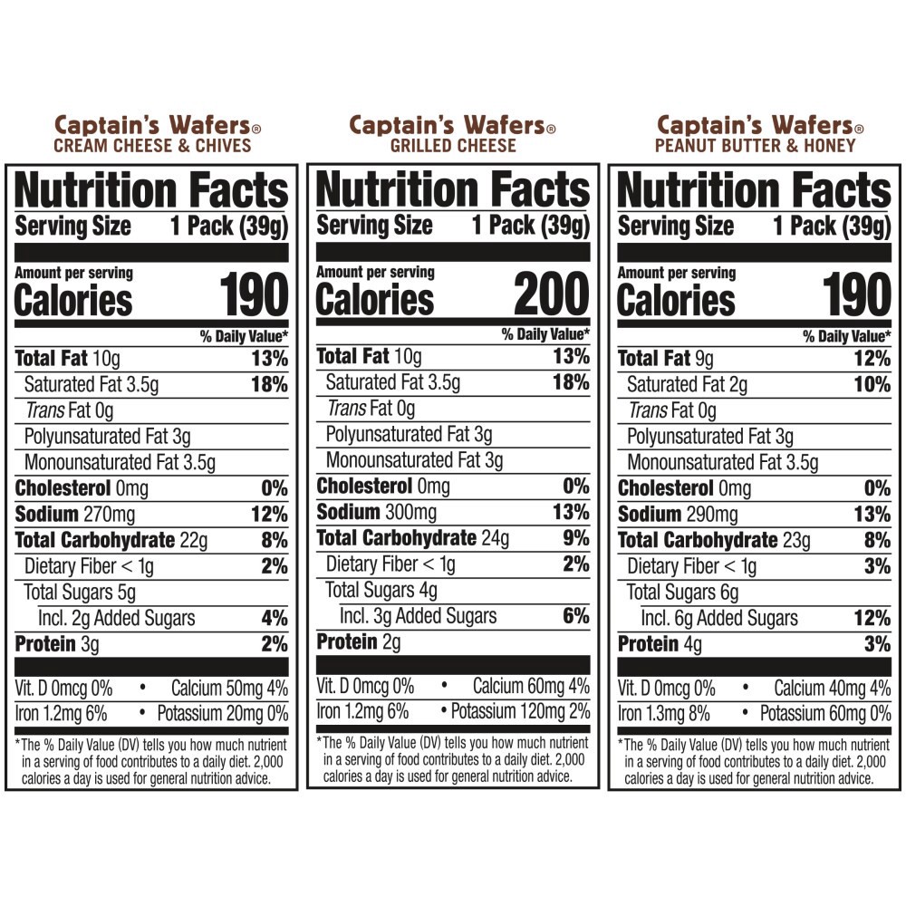 slide 2 of 5, Lance Captain's Wafers Sandwich Crackers Variety, 13.700 oz