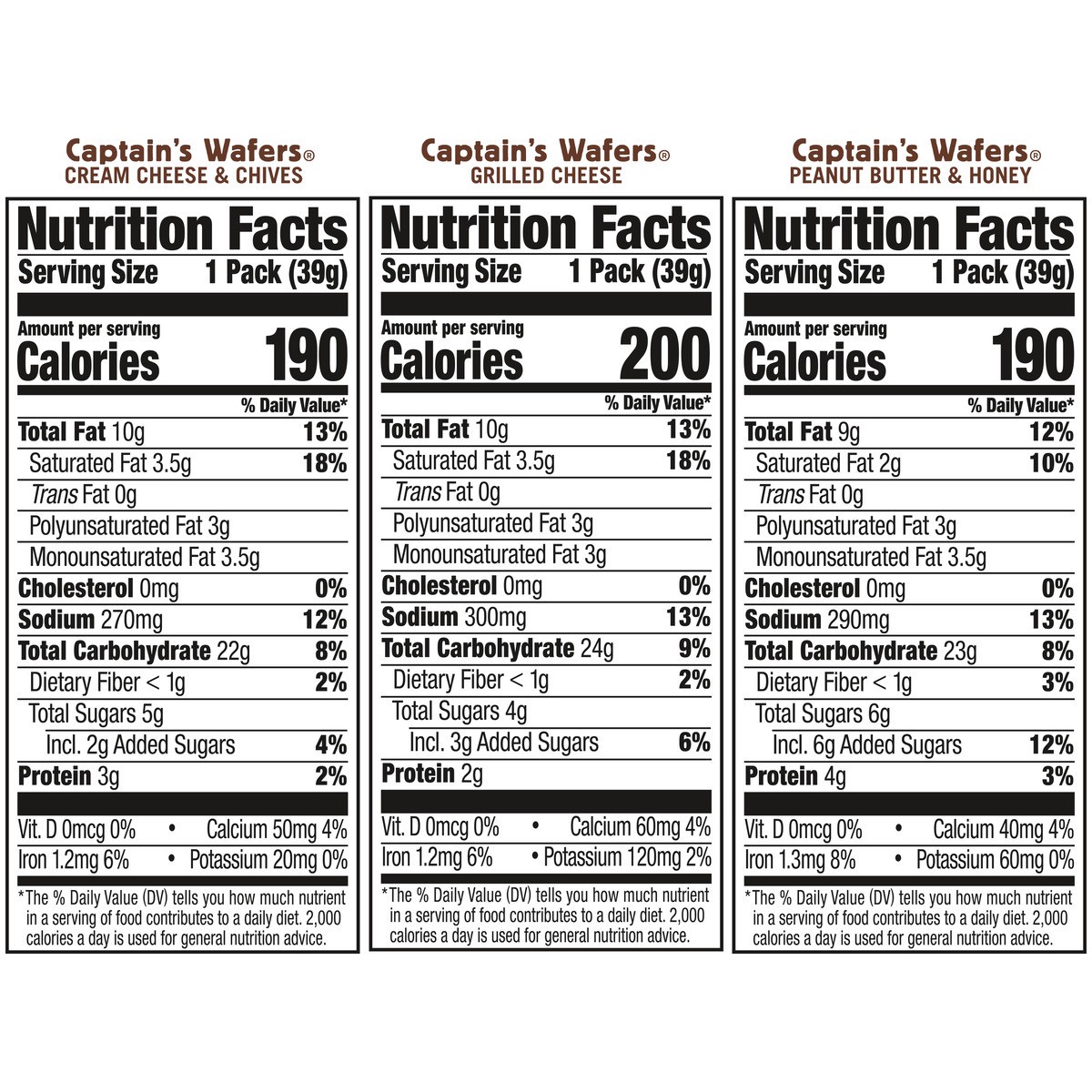 slide 10 of 11, Lance Captain's Wafers Sandwich Crackers Variety, 13.700 oz