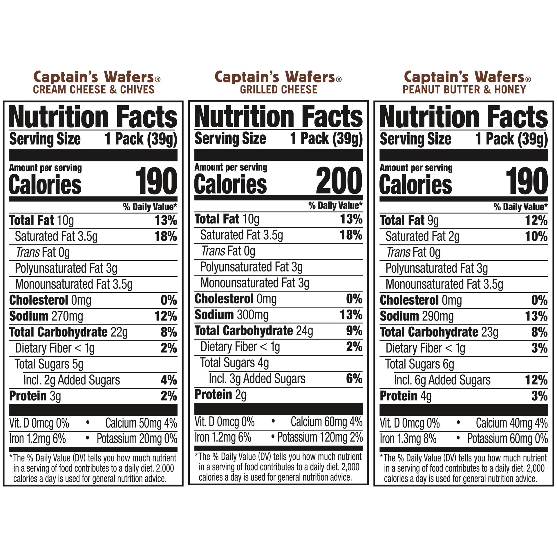 slide 3 of 5, Lance Captain's Wafers Sandwich Crackers Variety, 13.700 oz