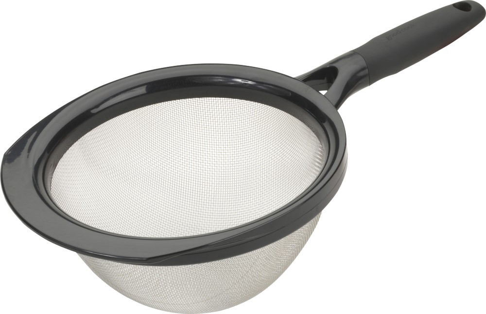 slide 2 of 3, Good Cook Touch Strainer - Black, 6 in