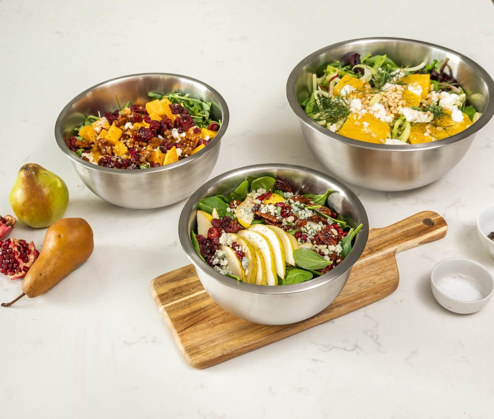 slide 5 of 5, Good Cook Touch Stainless Steel Bowl Set, 3 ct