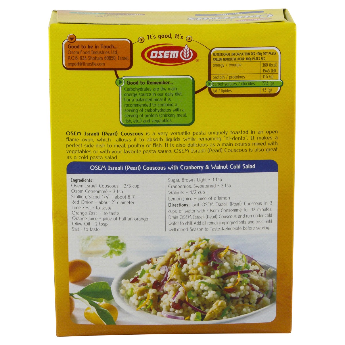slide 4 of 6, Osem Israeli Original Couscous 8.8 oz, 8.8 oz