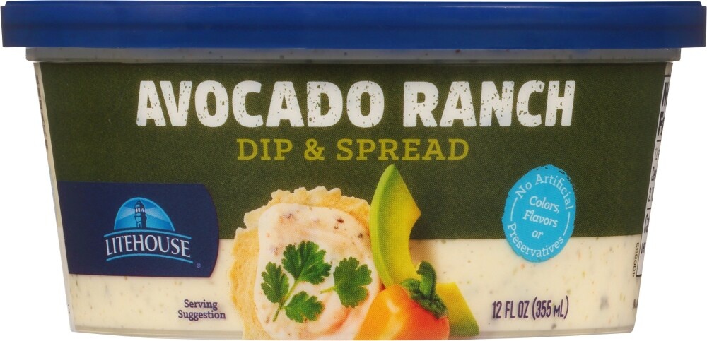slide 2 of 2, Litehouse Avocado Ranch Dip & Spread 12 fl oz, 12 fl oz
