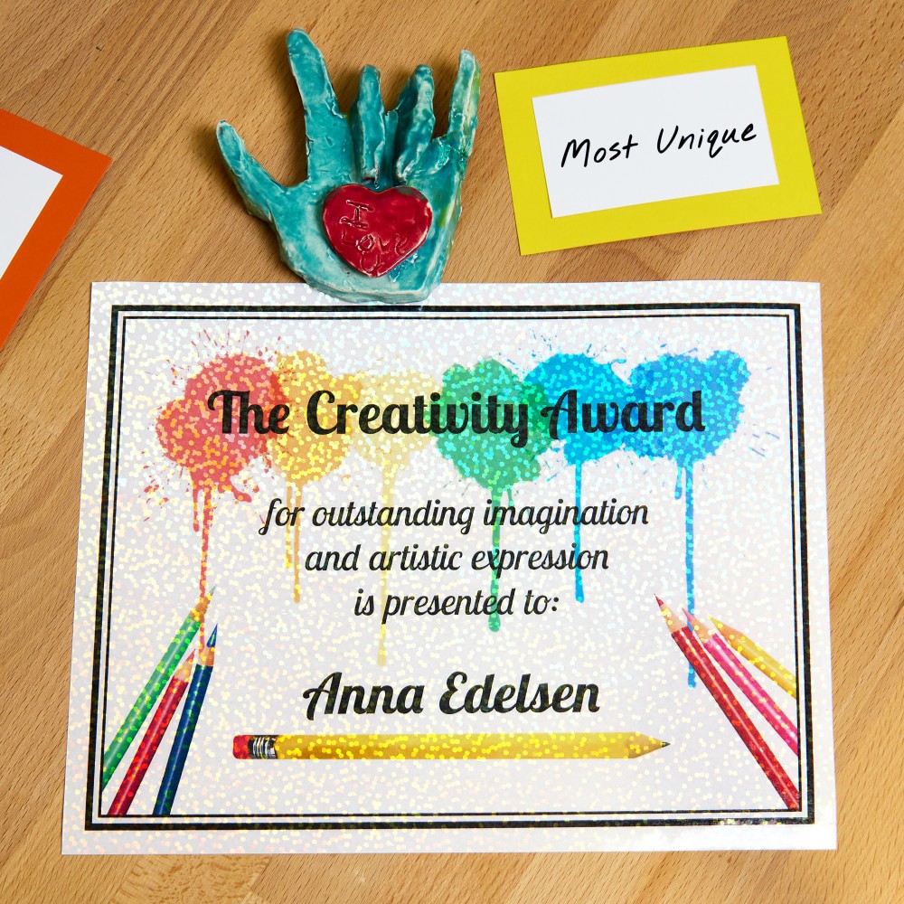 slide 3 of 6, Avery Luxe Collection Holographic Laminating Sheet, 5 ct