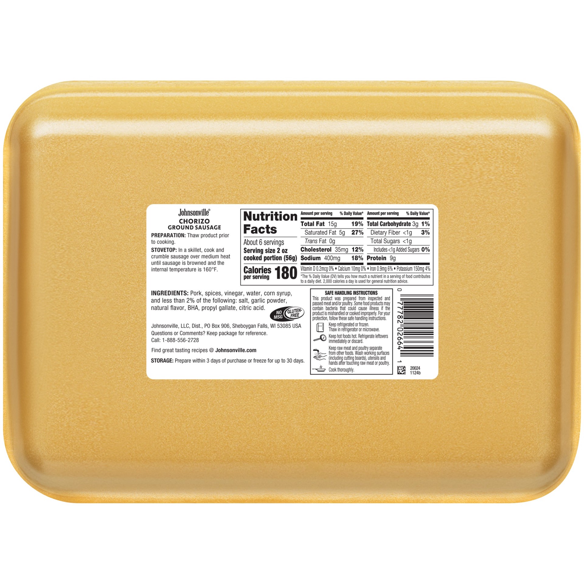 slide 3 of 5, Johnsonville Chorizo Sausage 16 oz, 16 oz