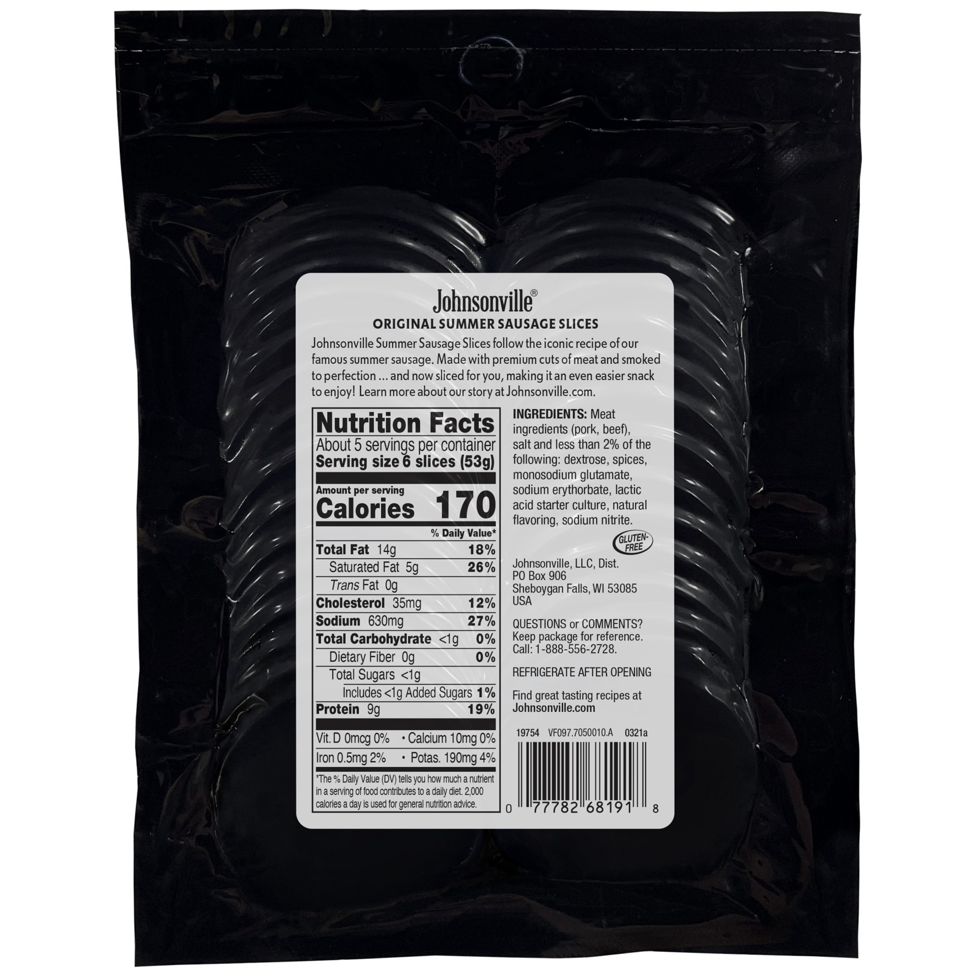 slide 2 of 2, Johnsonville Jville Orig Summer Ssage Slice, 1 ct