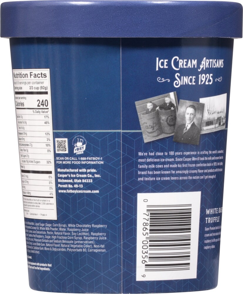 slide 2 of 5, Fat Boy Raspberry Ice Cream 30 Oz, 30 oz