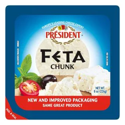 Président Feta Cheese Chunk - 8 oz