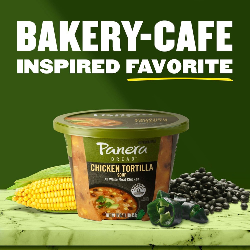 slide 4 of 4, Panera Bread Chicken Tortilla Soup, 32 OZ Soup Cup (Gluten Free), 32 oz