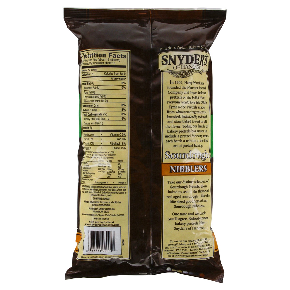 slide 2 of 3, Snyder's of Hanover Sourdough Nibblers Pretzels, 16.000 oz