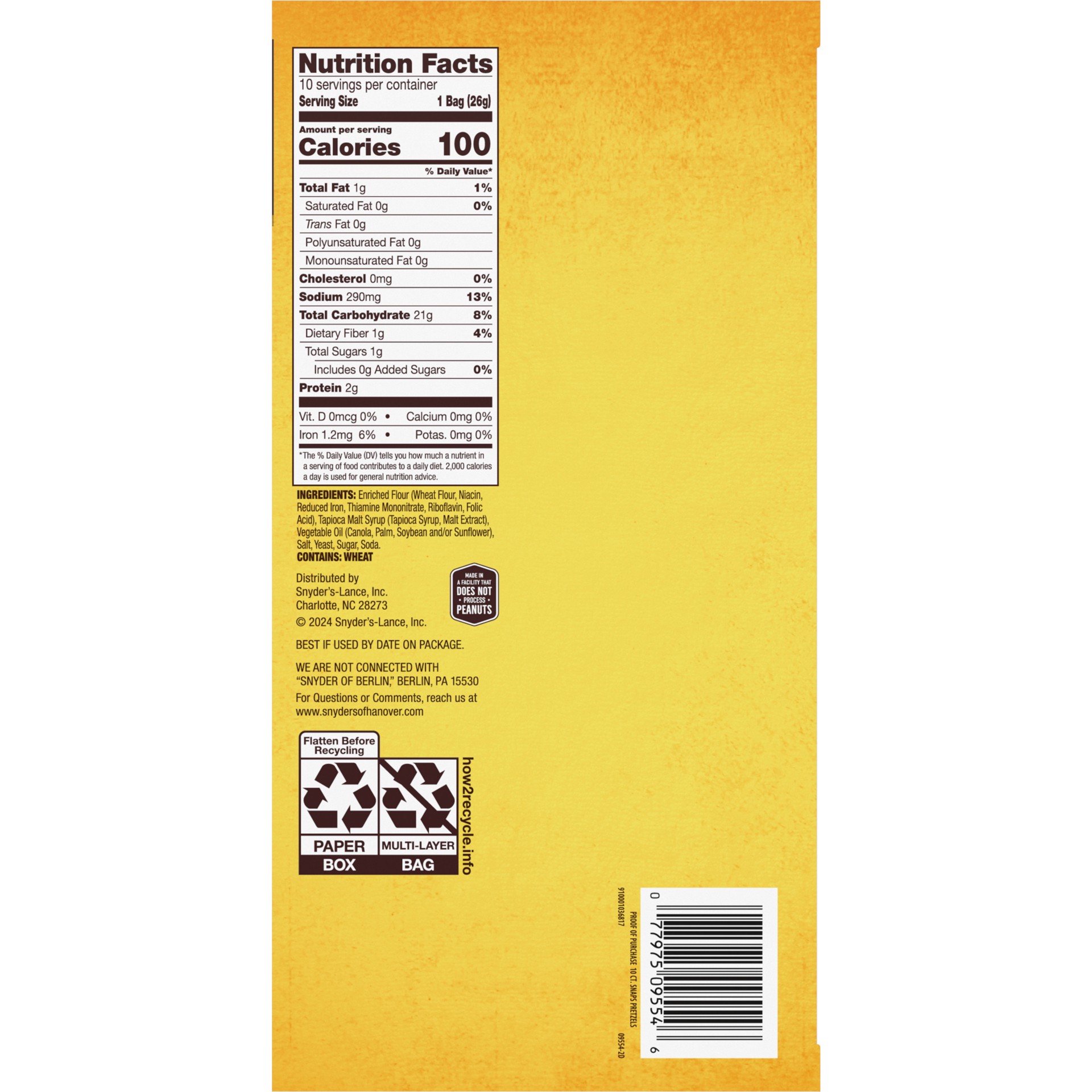 slide 2 of 5, Snyder's of Hanover Snaps Pretzels, 9.200 oz