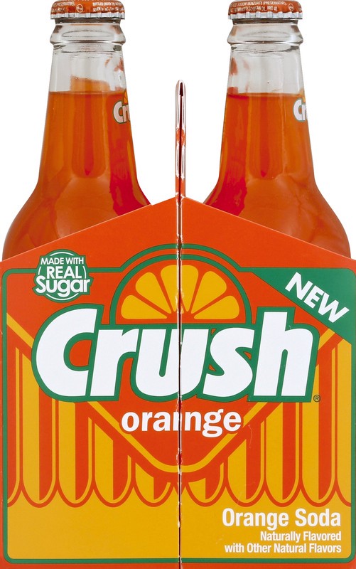 slide 2 of 2, Crush Soda, Orange- 48 oz, 4 ct; 12 fl oz